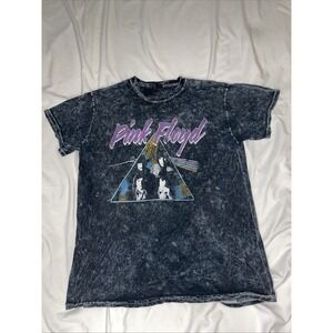 Pink Floyd Band Shirt Worn Gray Acid Wash Small  Casual Party Rock Casual